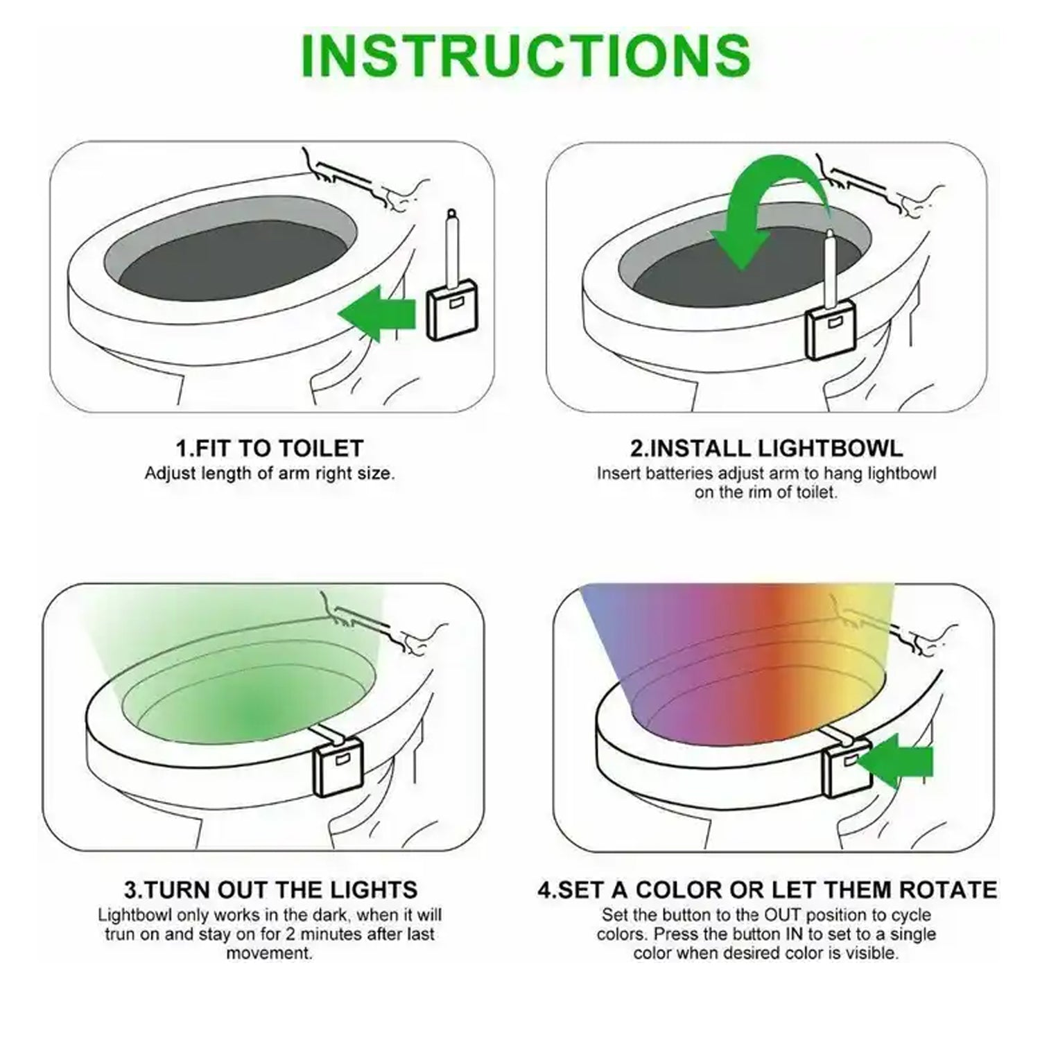1249 Toilet Light, LED Toilet Bowl Light Toilet Cover Lamp Sturdy and Durable, Toilet Night Light 8 Colors In One Device Battery Operated, Bathroom Equipment for Bathroom for Home (1 Pc / Battery Not Included) 1249 Toilet Light, LED Toilet Bowl Light Toilet Cover Lamp Sturdy and Durable, Toilet Night Light 8 Colors In One Device Battery Operated, Bathroom Equipment for Bathroom for Home (1 Pc / Battery Not Included)